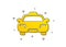 Taxi icon. Client transportation sign. Vector