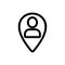 Taxi icon vector address. Isolated contour symbol illustration