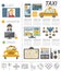 Taxi infographic template. Flat design