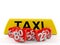 Taxi light with percent symbols