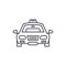 Taxi line icon concept. Taxi vector linear illustration, symbol, sign