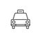 Taxi line icon, outline logo illustration, linear pictogr