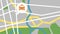 Taxi location on city map HD animation