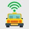 Taxi online isolated symbol vector illustration