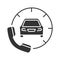Taxi ordering glyph icon