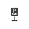 Taxi parking service vector icon