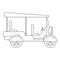 Taxi rickshaw icon, outline style