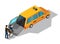 Taxi Service For Disabilities Isometric Design Concept