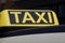 Taxi sign on a German taxi car