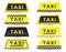 Taxi sign set