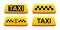 Taxi signs vector illustration. Taxi service vector illustration