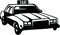 Taxi silhouette of a retro car
