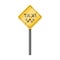 Taxi stop road sign. Parking zone for yellow taxi. Taxi station single icon in cartoon style vector symbol stock