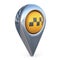 Taxi target map pointer. GPS locate. 3D icon isolated