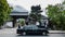 Taxi waiting for passenger near Bamboo forest of Arashiyama