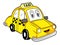 Taxi yellow fast cartoon design illustration