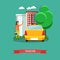 Taxicab concept vector illustration, flat design