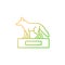 Taxidermy gradient linear vector icon