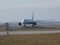 Taxiing airplane