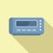 Taximeter device app icon flat vector. Radio rate ride