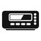 Taximeter device app icon simple vector. Radio rate ride