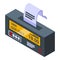 Taximeter device icon isometric vector. Driver cab