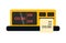 Taximeter icon in flat style transportation symbol driver public transport service sign and money coast measurement