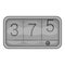 Taximeter icon, gray monochrome style