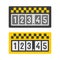 Taximeter Icon Set. Vector