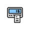 Taximeter icon. Simple color with outline vector elements of taxi service icons for ui and ux, website or mobile application