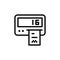 Taximeter icon. Simple line, outline vector elements of taxi service icons for ui and ux, website or mobile application