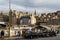 Taxis parked in Edinburgh, Scotland