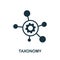 Taxonomy icon. Simple element from community management collection. Filled Taxonomy icon for templates, infographics and