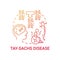 Tay sachs disease red gradient concept icon