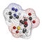 Tazobactam drug molecule. Inhibitor of bacterial beta-lactamase enzymes. 3D rendering. Atoms are represented as spheres with.