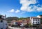 Tazones village facades of Asturias Spain