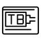 Tb ssd icon outline vector. Data memory