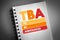 TBA - To Be Announced acronym on notepad, business concept background