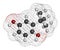 TBHQ tert-Butylhydroquinone antioxidant preservative molecule. 3D rendering. Atoms are represented as spheres with conventional.