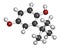 TBHQ tert-Butylhydroquinone antioxidant preservative molecule. 3D rendering. Atoms are represented as spheres with conventional.