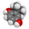 TBHQ tert-Butylhydroquinone antioxidant preservative molecule. 3D rendering. Atoms are represented as spheres with conventional.