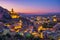 Tbilisi colorful skyline at sunset, Country of Georgia