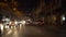Tbilisi, Georgia - 07.12.2019: Driving car in Tbilisi at night. Kostava avenue.