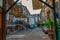 Tbilisi, Georgia, 16 December 2019 - cityscape of an ordinary Georgian courtyard with laundry drying outside