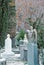 TBILISI, GEORGIA - JANUARY 1, 2016: Georgian cemetery near Mama