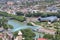 Tbilisi, Georgia. Panoramic aerial view of the Tbilisi city centre.