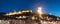 Tbilisi, Georgia Scenic Panoramic View Of Impregnable Fortress Narikala Fortress. Night Boke Bokeh Blurred Ancient