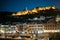 Tbilisi, Georgia Scenic View Of Impregnable Fortress Narikala Fortress. Ancient Fortress Narikala In Old Town Of Tbilisi