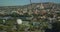 Tbilisi, Georgia. View From Cableway Car On Cityscape Famous Landmarks. Air Balloon Viewpoint, Sameba Holy Trinity