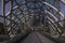 Tbilisi Landmark - Peace Bridge, reflection in the Kura River, October 2019